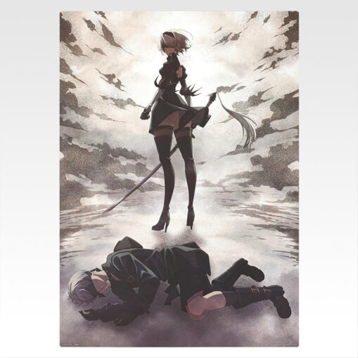 NieRAutomata Ver1.1a Glory to Mankind! Ichiban Kuji Prize D Illustrated Art Board (A3)