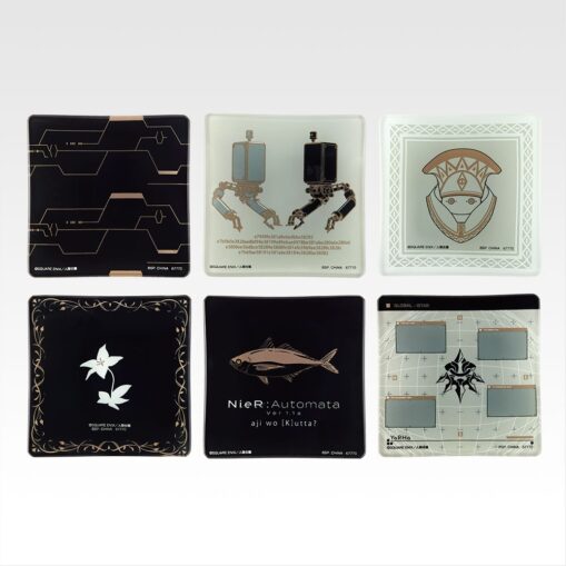 NieRAutomata Ver1.1a Glory to Mankind! Ichiban Kuji Prize G Glass Plate (10cm, 6 Types)