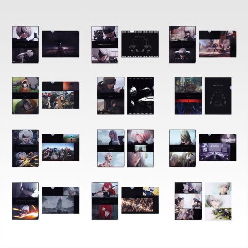 NieRAutomata Ver1.1a Glory to Mankind! Ichiban Kuji Prize H Clear File Set (A4, 12 Types)