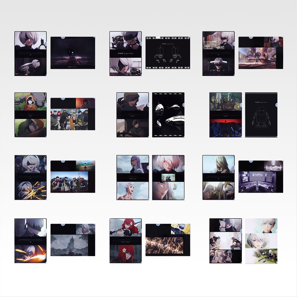 Ichiban Kuji NieR Automata Ver1.1a Glory to Mankind H Prize Clear File Set A4 12 Types