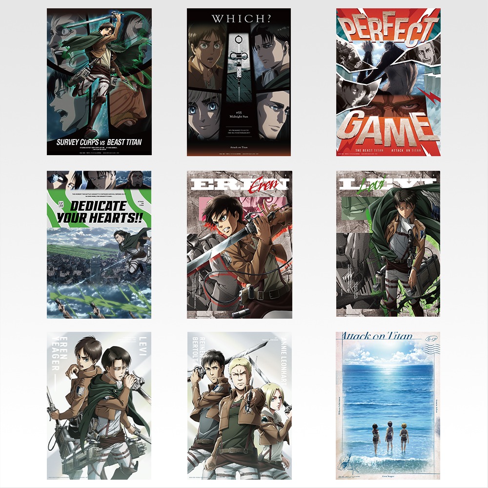 Ichiban Kuji Attack on Titan The Beast Titan I Will Take It Down F Prize Clear Posters A3